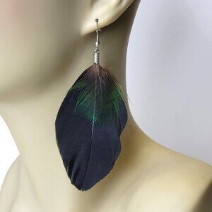 Black Feather Earrings